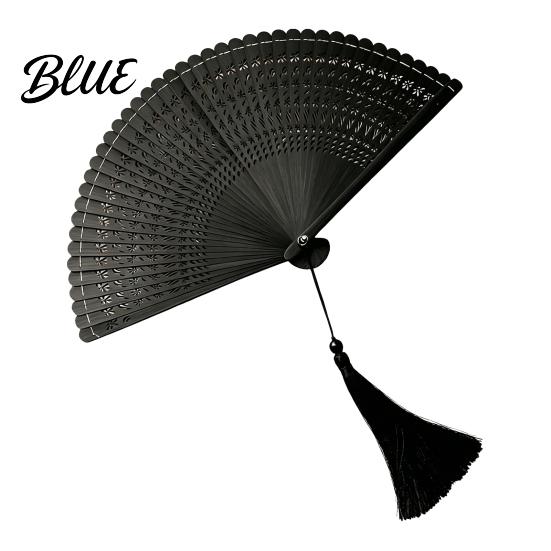 Portable Pocket Fan Vintage Japanese Bamboo Folding Fan Elegant Handheld with Tassels Decorative Cooling Oriental Style Accessory for Dancing