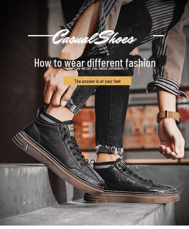 Men's Winter Non-Slip Leather Shoes: Casual, Sports, Work, Formal & Chef Styles In Black