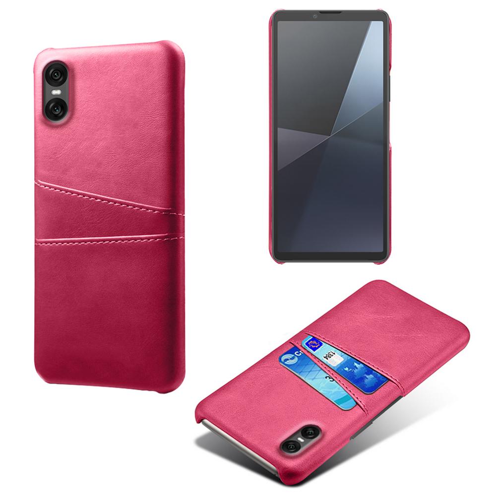 Pro pouzdro Sony Xperia 10 VII Dva sloty na karty PU kůže+Tvrdý PC kryt na telefon