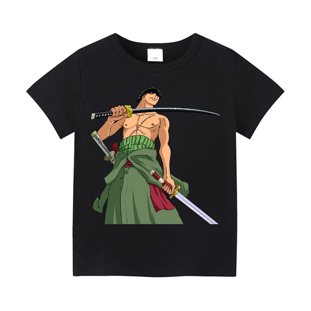 2026 Summer Hot Style Harajuku Anime Crew Neck Loose Casual Parent-Child Short Sleeve Top One Piece Luffy Cool Unisex T-Shirt