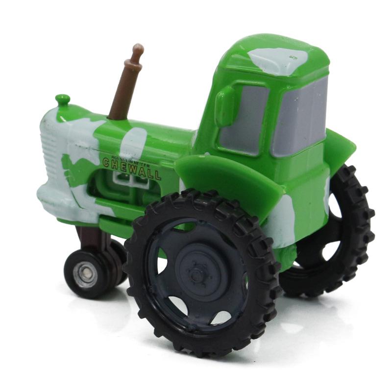 Children's Cartoon Tractor Toy Model - Green and White Alloy Simulation, Perfect Birthday Gift