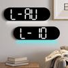 Large LED Wall Clock with Remote Control 2 Alarms Date Temperature Easy To Read Display for Home Decors Time Management