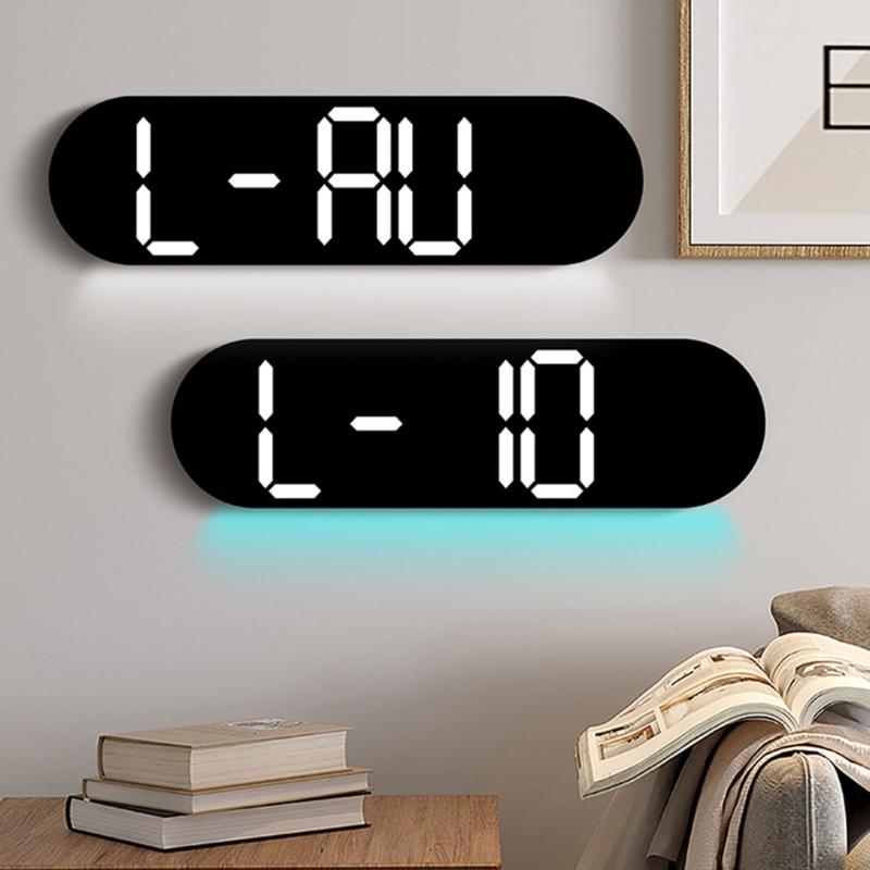 Large LED Wall Clock with Remote Control 2 Alarms Date Temperature Easy To Read Display for Home Decors Time Management
