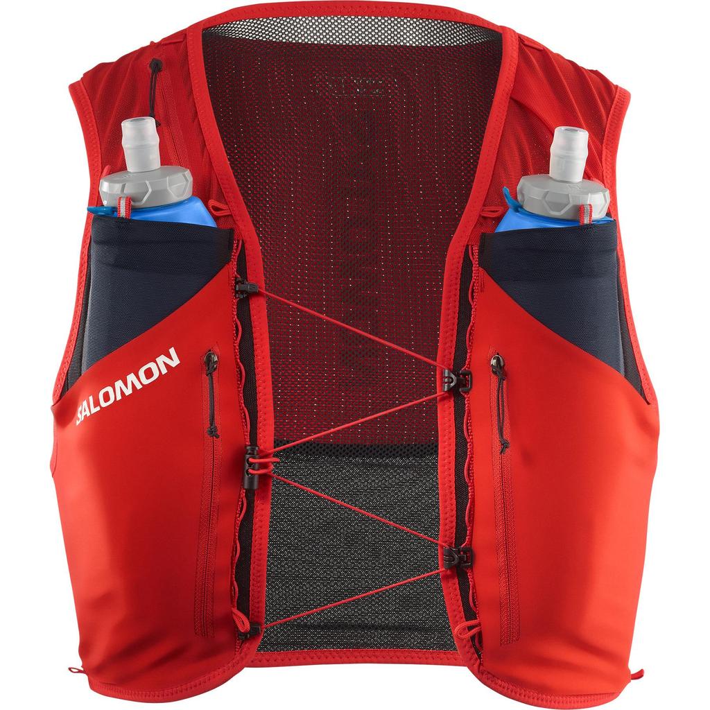 SALOMON Solid Color V-Neck Short Vest Unisex Vests Red LC2318600