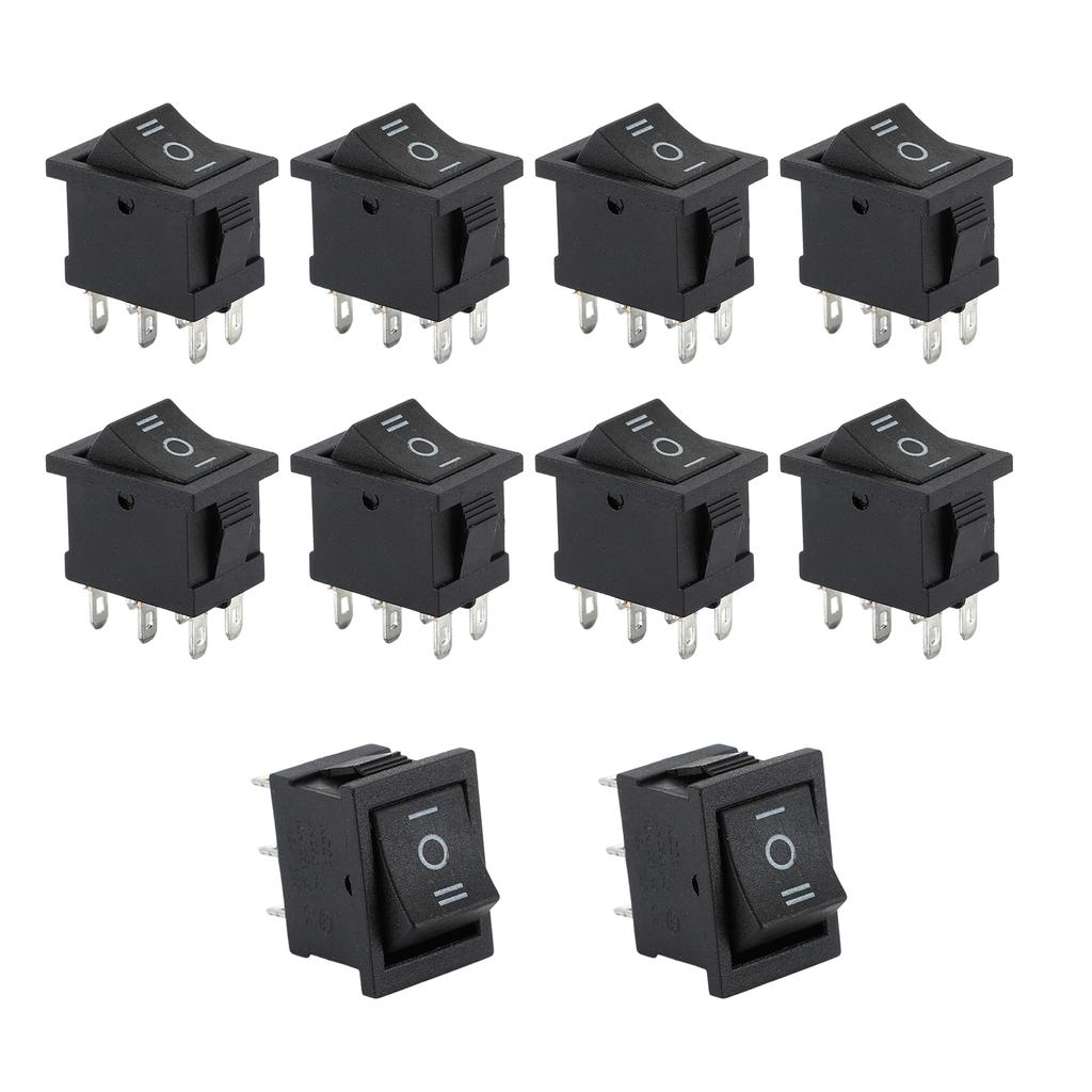 1/4/10Pcs Marine Boats Rocker Switches 6 Pin 3 Position Rocker Toggle Switches Rocker Switches for Household Appliance