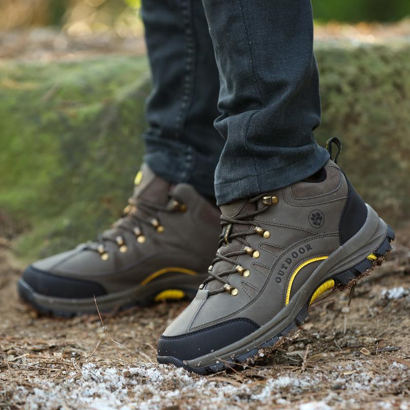 Moda męska i damska Wysokie buty turystyczne Pluszowe ciepłe bawełniane buty Buty narzędziowe Odkryte buty śnieżne
