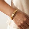 Trendy 18K Gold Plated Italian Charm Bracelet for Women, 9mm Stainless Steel Modular Link Chain, Waterproof Tarnish Free