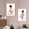 Black Little Girl Ballet Canvas Painting Butterfly Wing Wall Art Nordic Posters And Prints Wall Pictures Baby Kids Room Decor Unframed