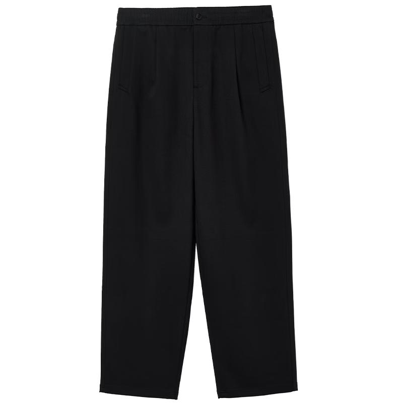 Мужские зимние черные прямые повседневные брюки Jack & Jones на кулиске 30 (170)