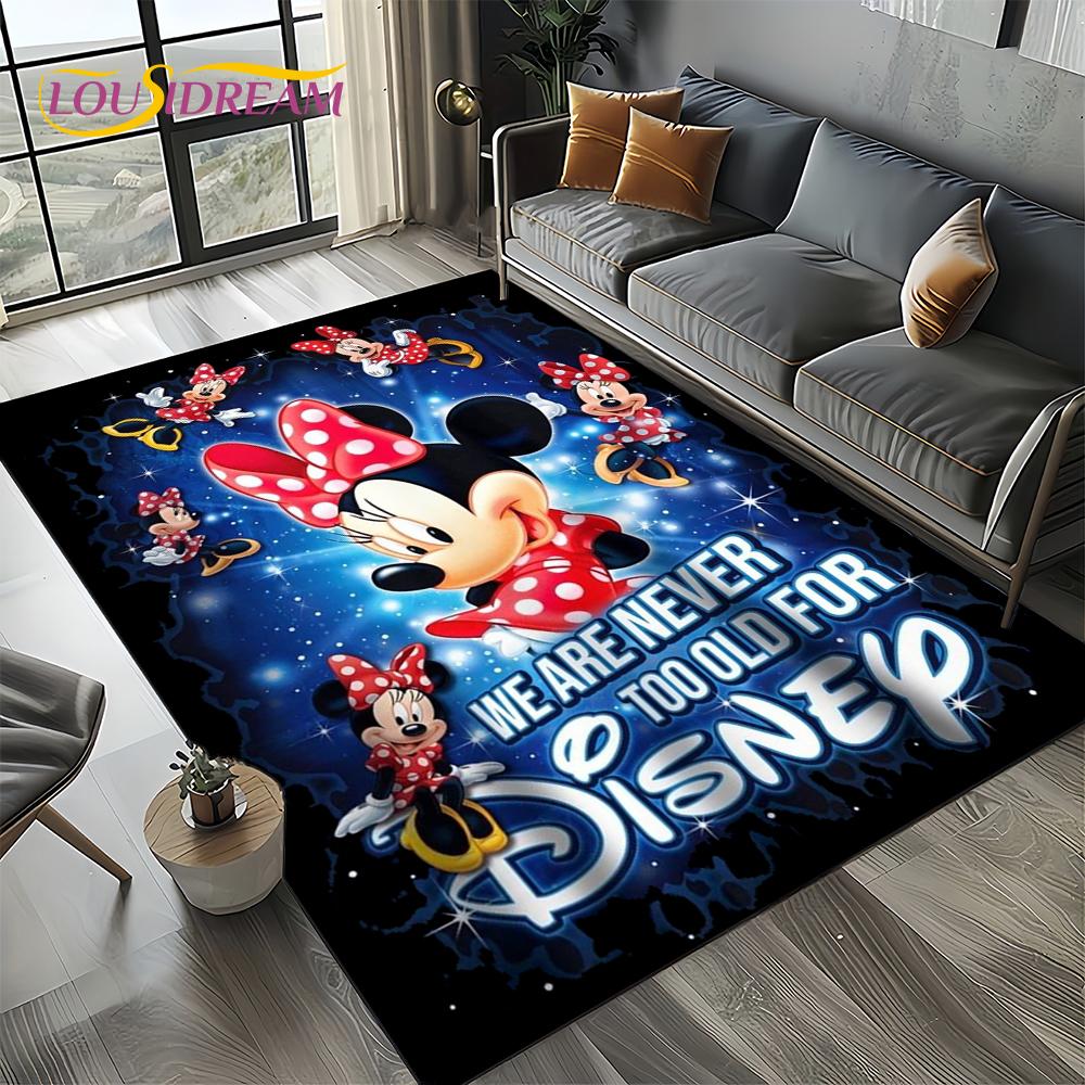 Mickey Minnie Mouse Donald Duck Cartoon Carpet Rug for Bedroom Living Room Home Sofa Decoration,kids Large Decor Floor Mat Gift