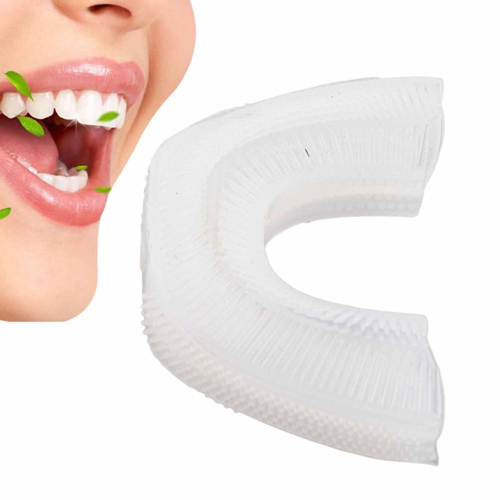 Silicone U-Shaped Toothbrush Head 360-Degree Cleaning Automatic Toothbrush Head Dental Care