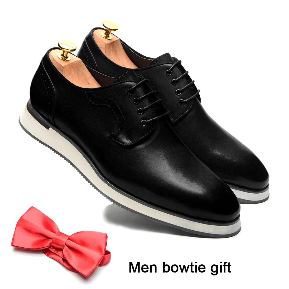 

Размер ЕС 38-46 Модная повседневная обувь дерби Мужская натуральная кожа Оригинальные удобные кроссовки Обувь для шопинга и путешествий для мужчин 45 чёрный