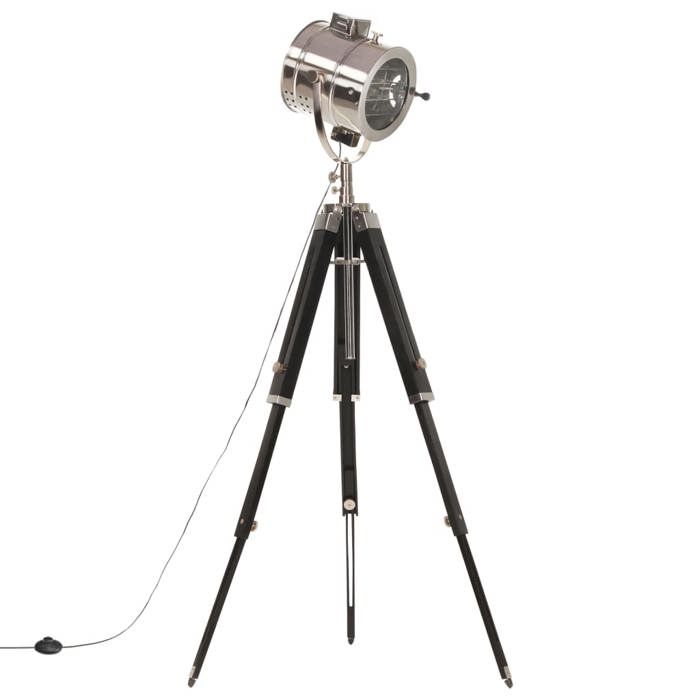 VidaXL Tripod Floor Lamp Standing Lamp Pedestal Lamp Adjustable Height Living Room Home Interior 165 Cm Mango Wood 286111