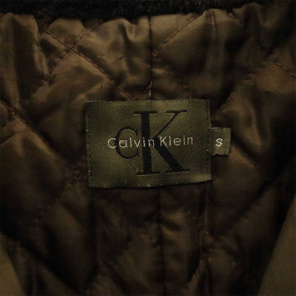 Calvin klein 90s Double breasted Batting coat S Brown Old vintage Women Used