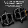 TOSUOD Bike Pedals Wide Platform Pedals Non-Slip Nylon Composite MTB Pedals Lightweight 9/16" Threads Durable Cycling Parts 6