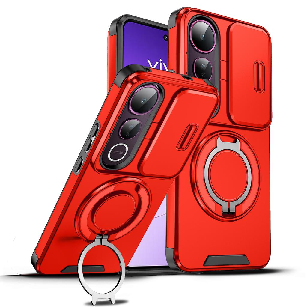For Vivo V50 Lite Case Vivo V50 Lite Cover V50 Lite 4G Magnetic Ring Armor Slide Camera Lens Case Magsafe Wireless Charge Cover