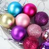 24PCS New Year Small Bauble Home Christmas Tree Decoration Christmas Ball Christmas Tree Balls Hanging Tree Pendants