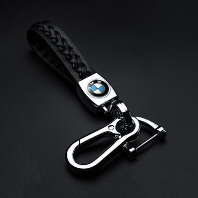 Para BMW Series 1 2 3 4 5 6 7 X1 X3 X4 X5 X6 X7 87 F20 E36 E46 E90 E39 F10 F16 Accesorios de Decoración para Llavero Trenzado de Cuero de Coche