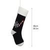Black Candy Cane Snowflake Knitted Plush Decorative Stocking Yarn Christmas Stocking Pendant
