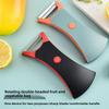 Edelstahl 2-in-1 Schäler Julienne-Schneider Multifunktionaler Gemüse- und Obstschäler
