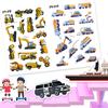 Cartoon Transportation Vehicles Sticker Books Kids DIY Handmade Stickers Quiet Book Focus Training Learning Cognition Toy Book