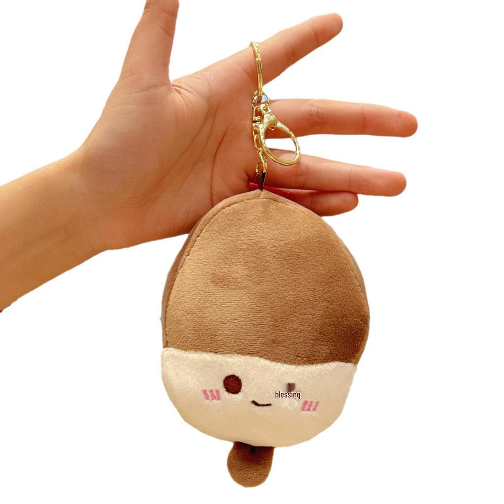Cute Ice Cream Pendant Plush Toy Keychain - Mini Popsicle Bag Charm Doll