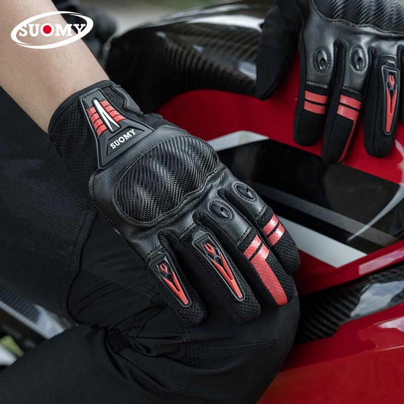 Mens Motorcycle Gloves Thin Breathable Touchscreen Anti-Slip Crash Protection Riding Bikes