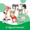 Learning Resources Math Toy Farm Animal Figures 10 60 Authentic Counters, Types, Pieces, LER0810,
