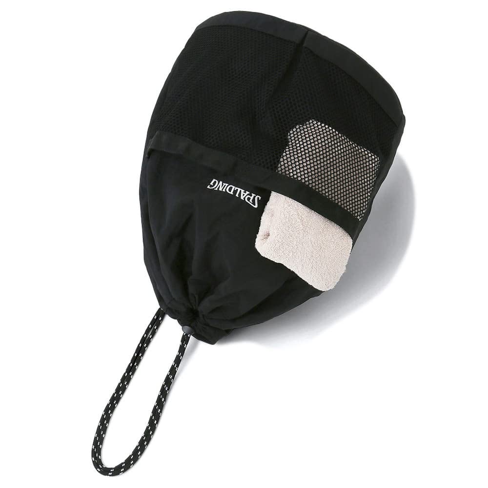 SPALDING Shoe Bag, Drawstring Ball Shoulder Bag, Black, 50-023BK, One Size