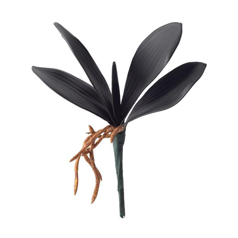 Phalaenopsis Leaves Faux Pu Soft Plastic Plant Accessories For Event Decorations And Home Styling