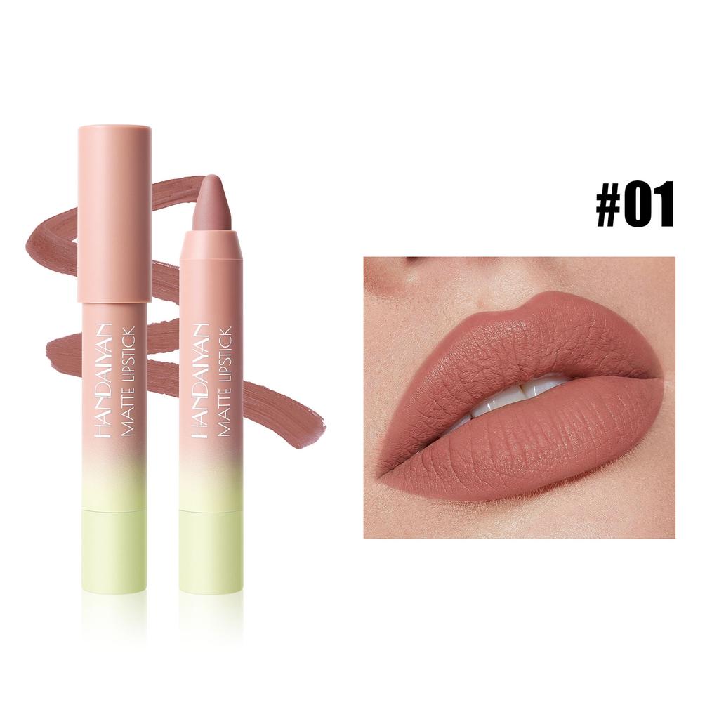 Nude Series Velvet Matte Lipstick Pencil Waterproof Long Lasting Red Lip Stick Non-Stick Cup Makeup Lip Tint Pen Cosmetic Makeup