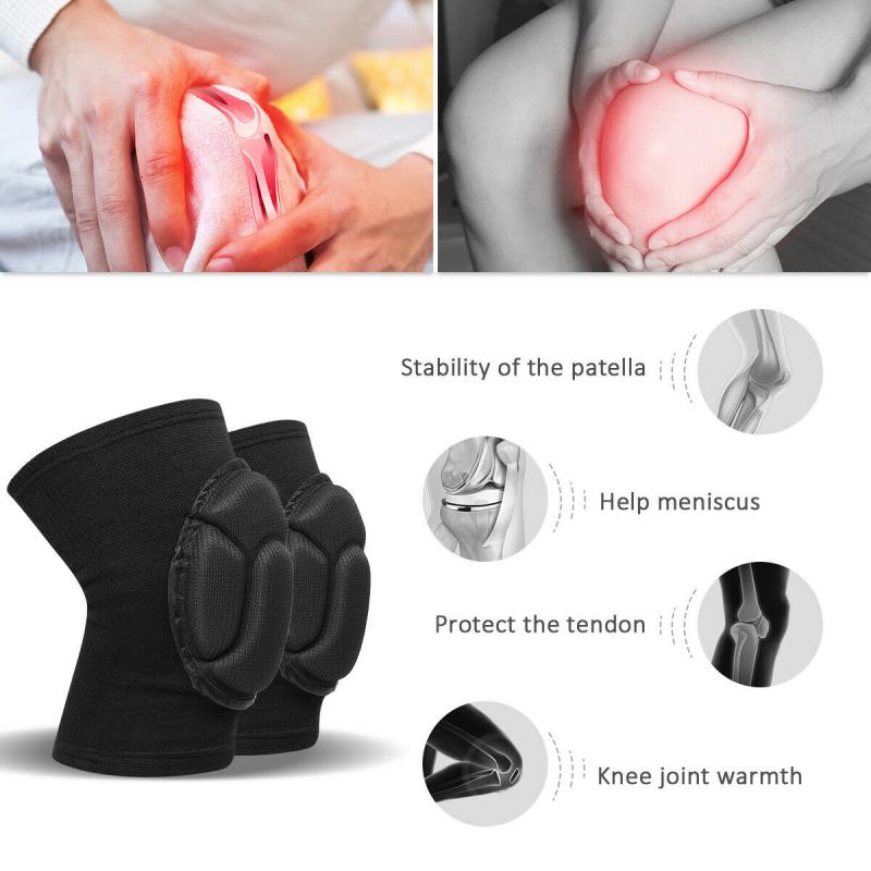 1 Pair Safety Knee Pads Thick Sponge Football Volleyball Extreme Athletic Anti-Slip Collision Avoidance Kneepad Brace