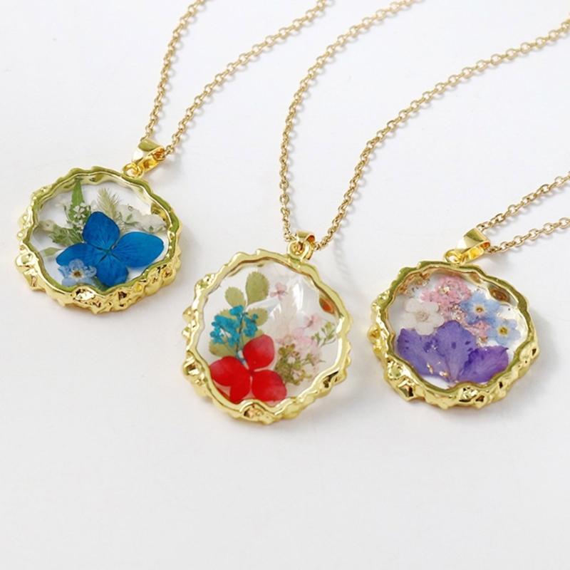 Collana Floreale in Resina Leggera Catena Regolabile per la Clavicola per Pelli Sensibili Accessorio Gioiello da Indossare Ogni Giorno