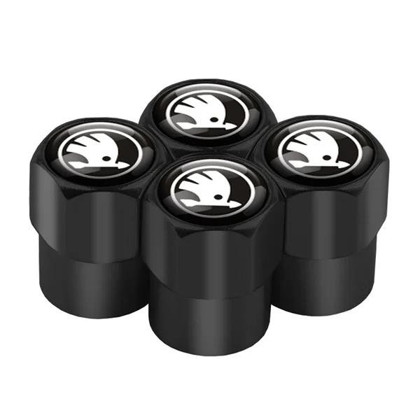 

Car Sticker 2026 Hot 4PCS Car Tire Valve Cover Tire Stem Cover Dust Cover Accessories For Skoda Kodiaq Octavia 2 3 Yeti Karoq Ra