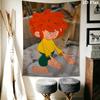 Meister Eder Und Sein Pumuckl Wall Tapestry Aesthetic Wall Hanging Printed Fabric Blanket Decorative Tapestries for Bedroom Living Room Home Decor