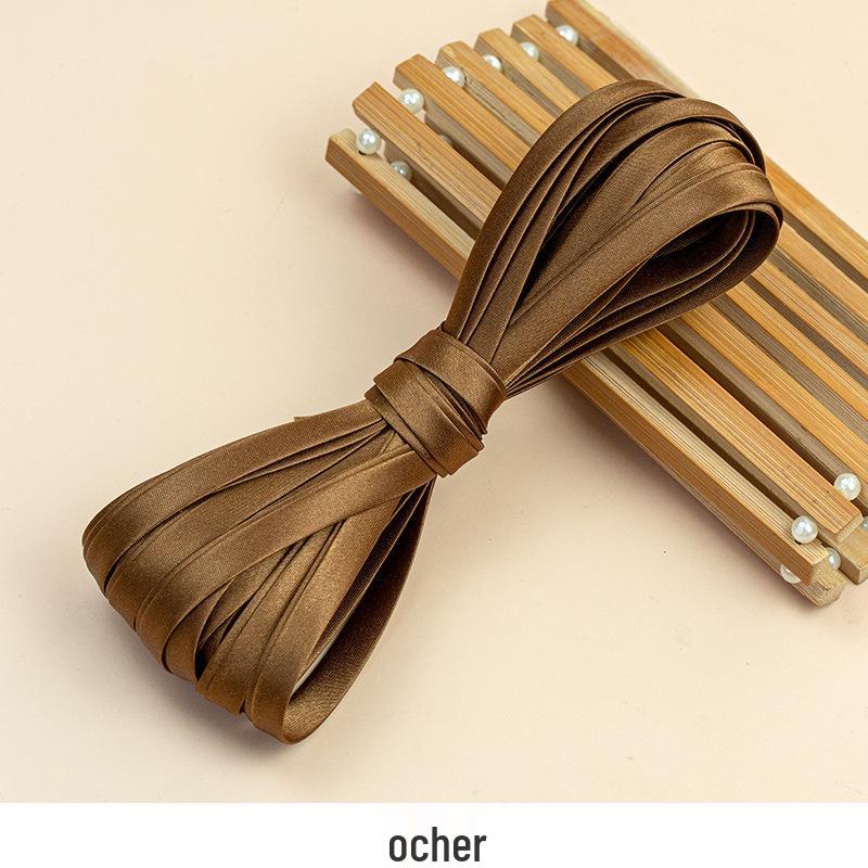 Hengmeihe 0.85cm Satin Cheongsam Hemming Strip: Solid Color, Imitation Silk, Non-Iron Accessories for Women