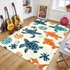 Starfish Shell Coral Marine Organisms Pattern Carpet for Living Room Decor Bedroom Rug Sunroom Terrace Vacation Sofa Floor Mat