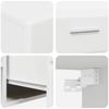 FLORIN 3 Piece TV Cabinet Set with Drawers White Particleboard