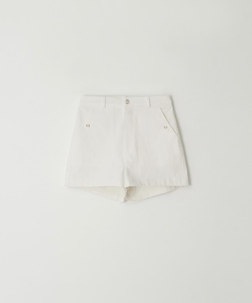 BUT'TON Pocket Button Shorts (Ivory)