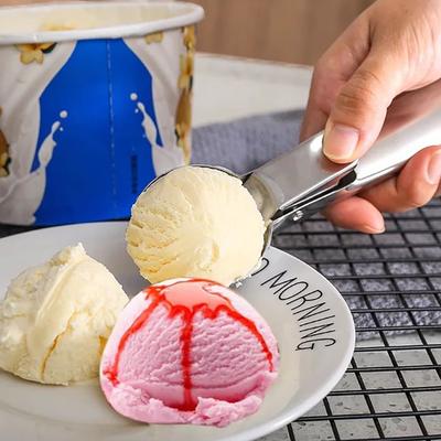 Ice Cream Spoon Stainless Steel Scoop Ice Cream Ball Scooper Fruit Spoon Frozen Yogurt Gelato Scoop Kitchen Tools Summer Gadget
