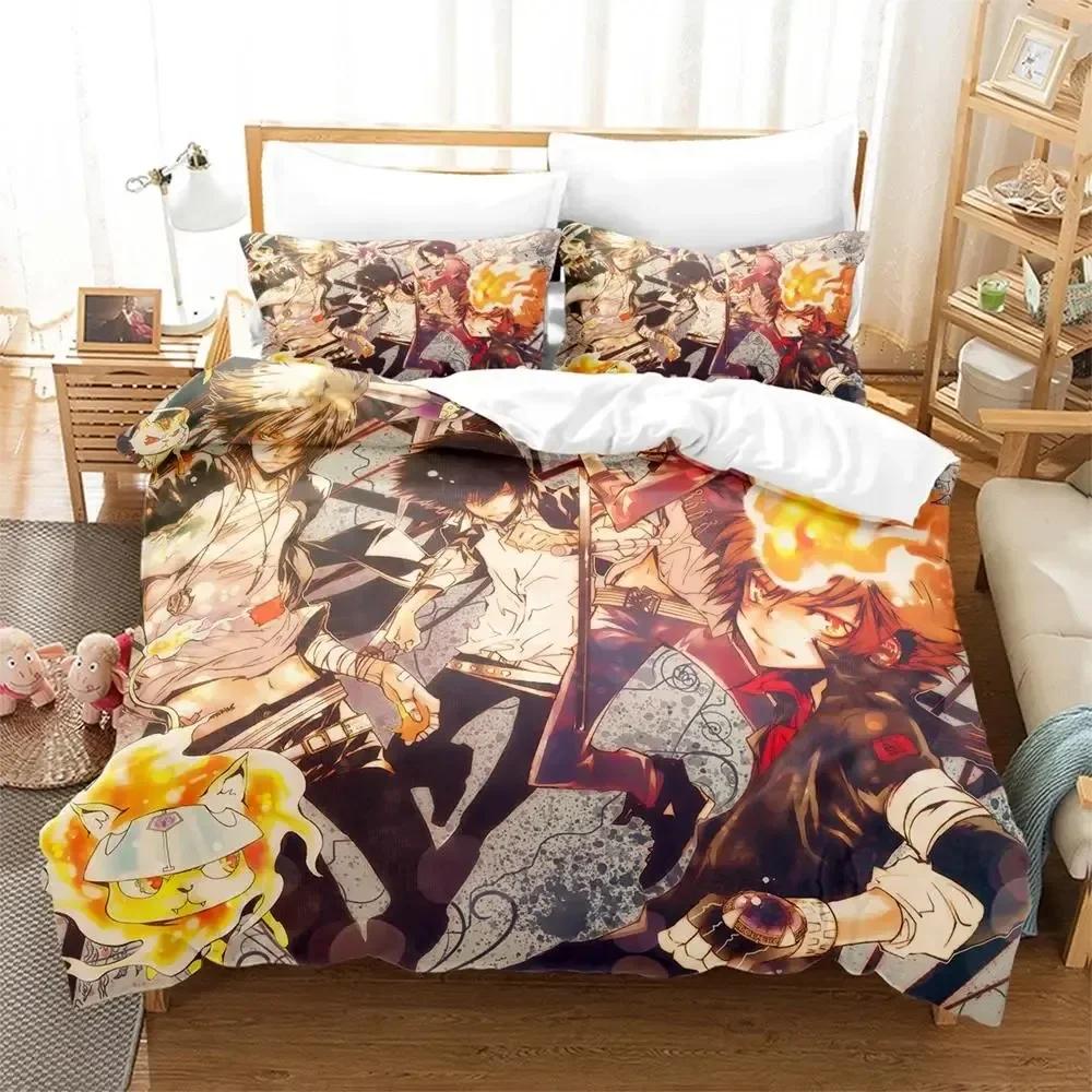 Family Teachers REBORN Tsuna Bedding Set Printed Bed Set With Pillowcase Duvet Cover Soft Single Double Queen Super King Size