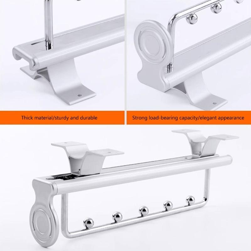 Telescopic Clothes Hanger Clothes Rack Storage Device for Wardrobe Vertical and Longitudinal Rod Clothes Hanging Rod