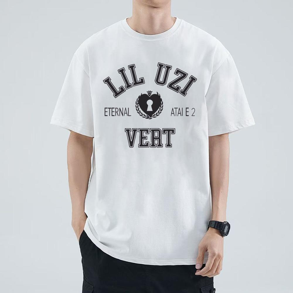 

Rapper Lil Uzi Vert Cotton T-shirt Lil Uzi Vert Eternal Atake 2 Tee Summer Male Vintage T Shirts Men Women Hip Hop Top XXL червоний