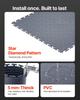 Garage Floor Tiles Interlocking, 8 Pack 513 x 513 x 5 mm Interlocking Modular Garage Flooring Tiles, Diamond Plate Slip-Resistant PVC Mats for