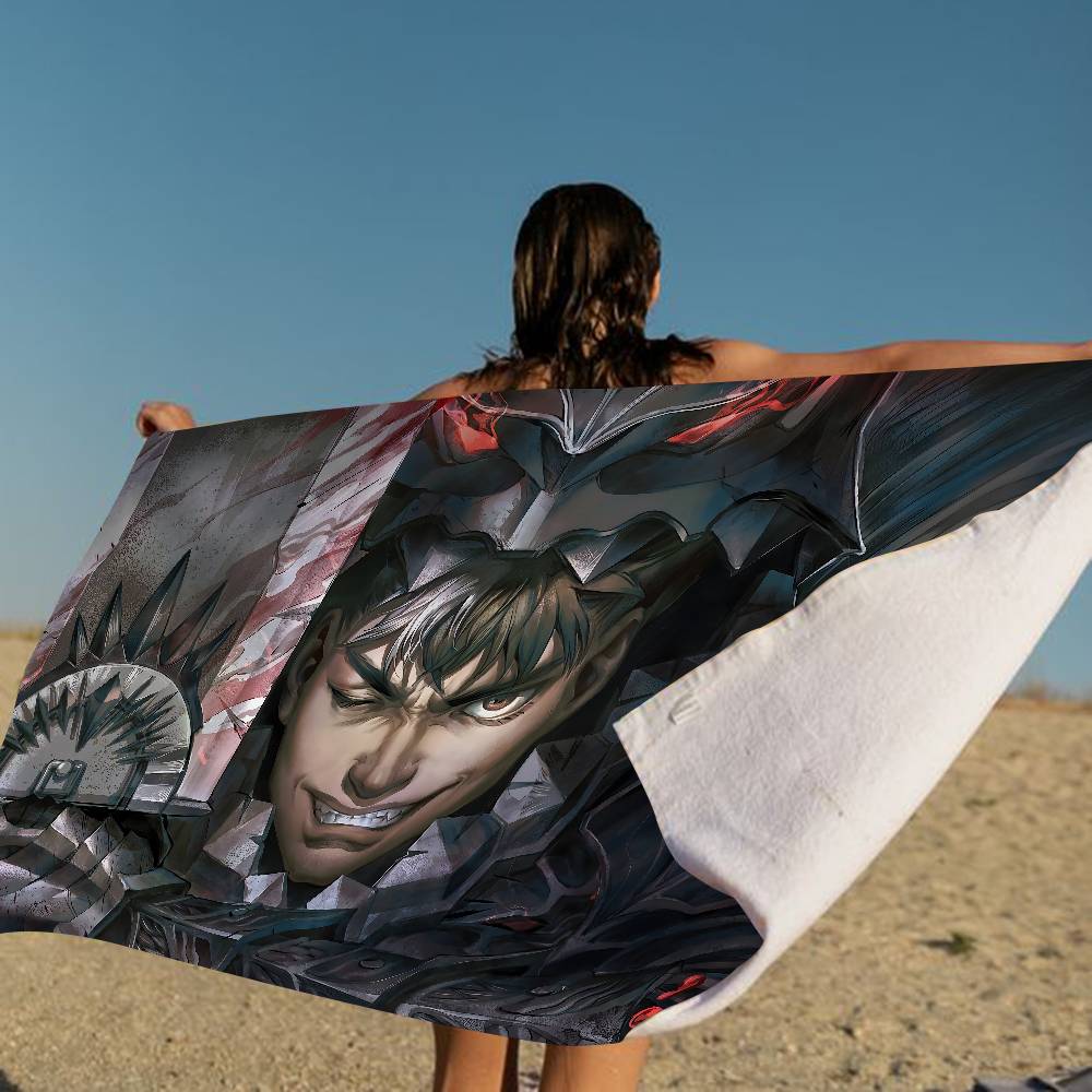 Anime Berserk Microfiber Beach Towel Absorbent Quick Dry Soft Yoga Swimming Resort Mountain Climbing Towel