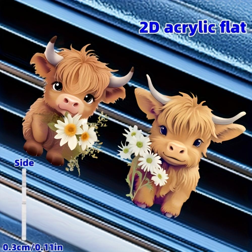 Diffusore decorativo a clip per bocchetta d'aria per auto, motivo piatto 2D a forma di polpaccio (fragranza non inclusa), clip decorativa per bocchetta d'aria dell'auto, diffusore di aromaterapia per auto