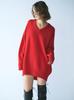 Wool Knit Dress SWNO245006REDF V-neck