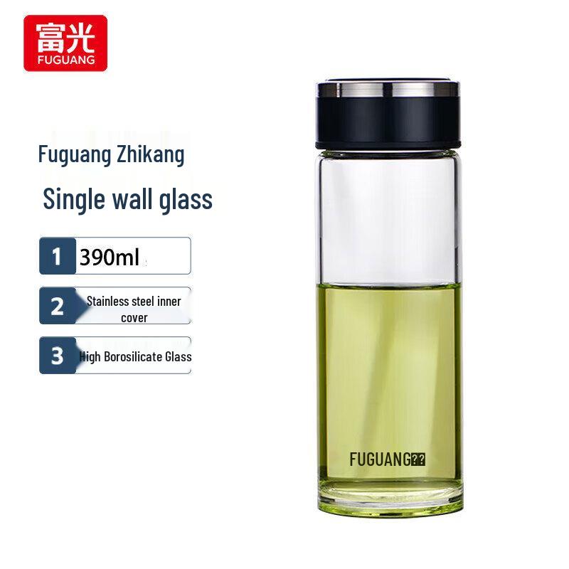 Fuguang Zhikang 390ml Single-Layer Borosilicate Glass Tea Cup