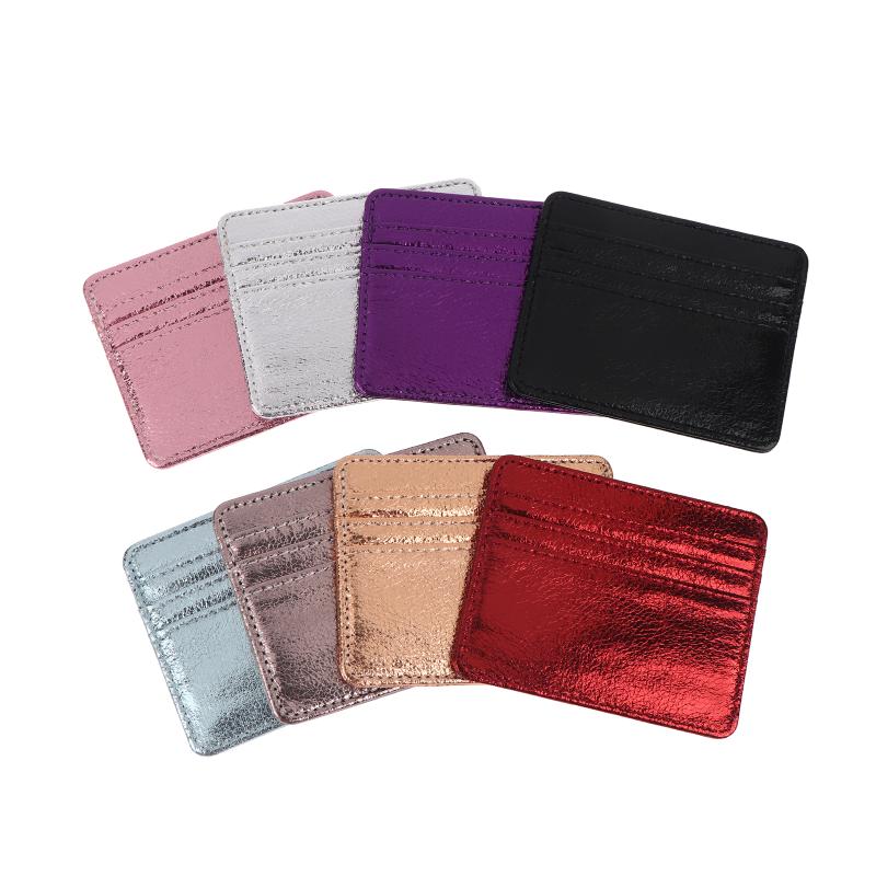 Ultra-Thin Mini Wallet Slim Bank Credit Card Holder Men'S Business Small Id Case For Women Purse 4 Slots Cardholder