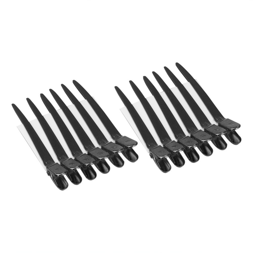 12pcs Professional Salon Hair Clips Durable Sectioning Hairpins Duck Bill Clamps  For Salon Styling